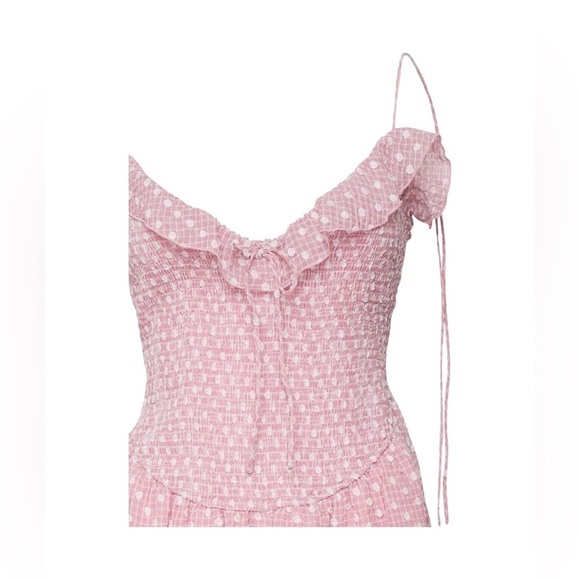 FOR LOVE & LEMONS Maxine clip drop maxi sundress pink size small - Picture 7 of 16